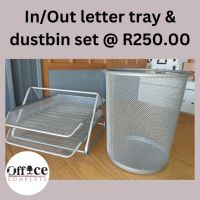 A16 - In, out letter tray & dustbin set R250.00